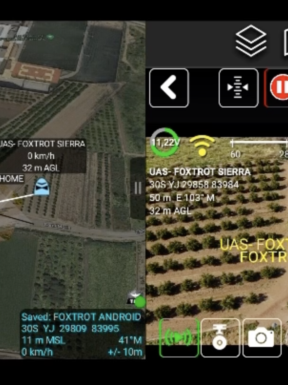 ATAK con dron en tiempo real
