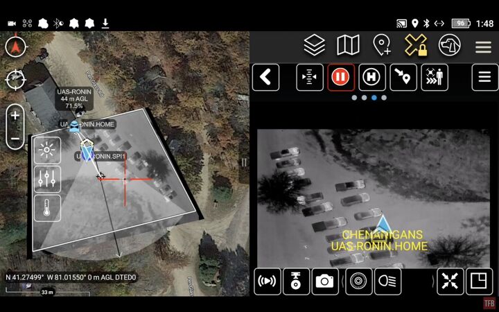 ATAK integración dron con láser nocturno